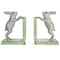 Hello Honey® 6" Gray & Green Iron Rabbit Bookends Set
